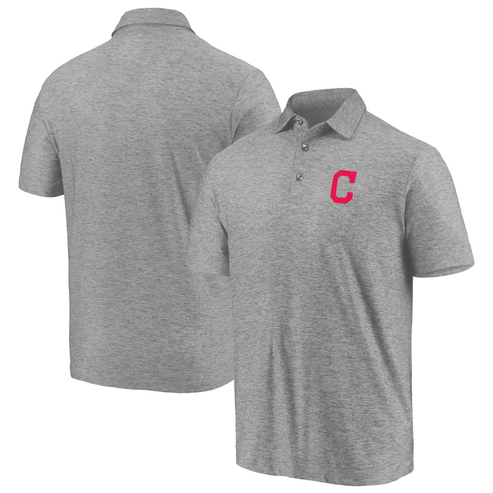 Brand new Cleveland Indians Gray Polo Shirt with Red Logo